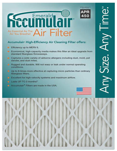 21.5x23x2 Accumulair Furnace Filter Merv 6