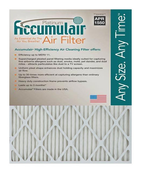 8x19.5x1 Accumulair Furnace Filter Merv 11